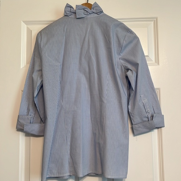 Women’s Ruffle Button Down Shirt - Picture 6 of 8